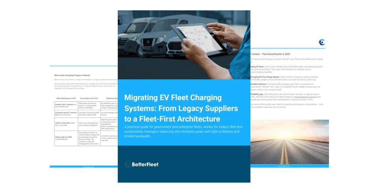 Migrating EV Fleet Charging Systems